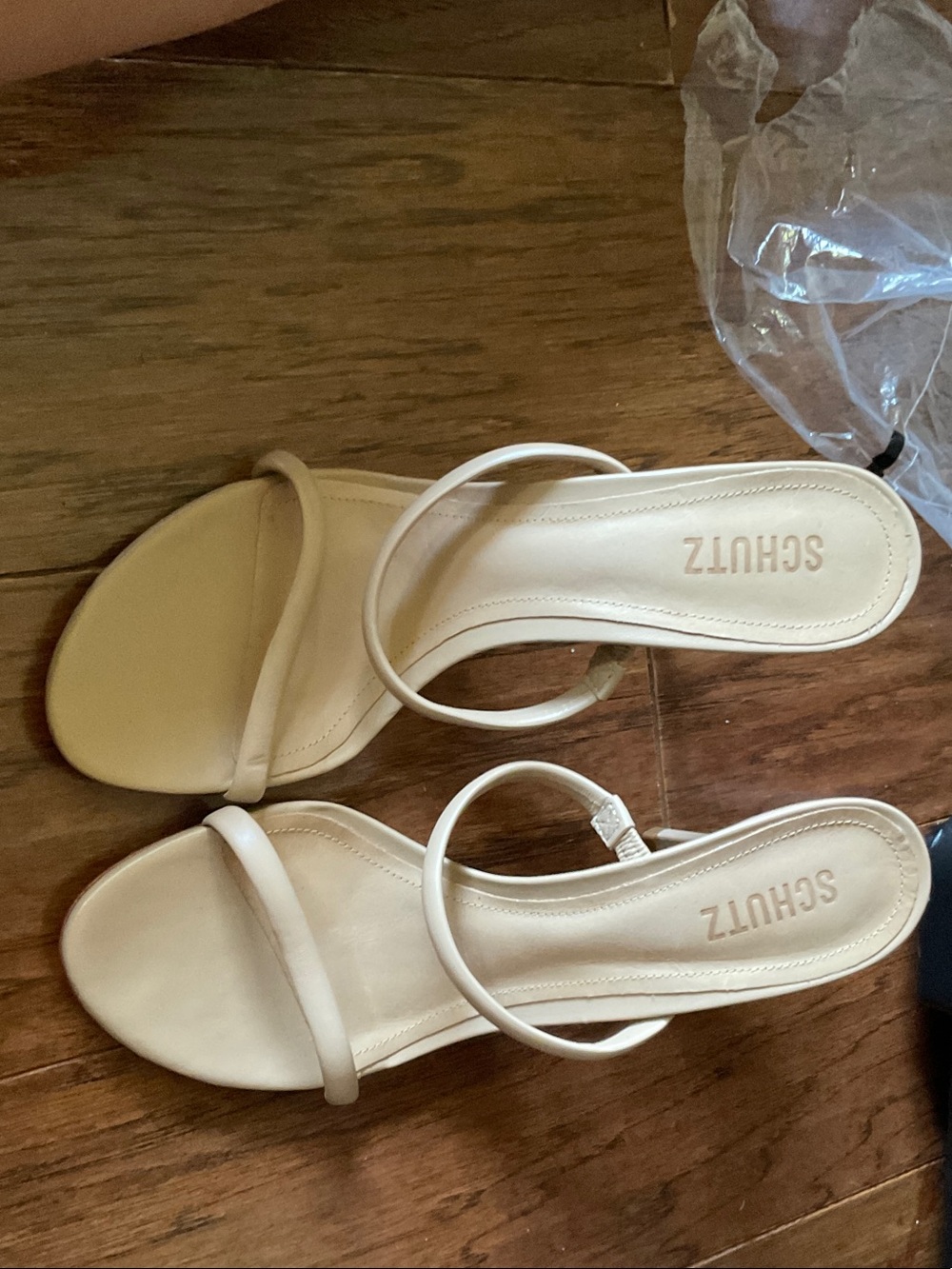 SCHUTZ Cream Minimal Double-Strap Slide Sandals for Women